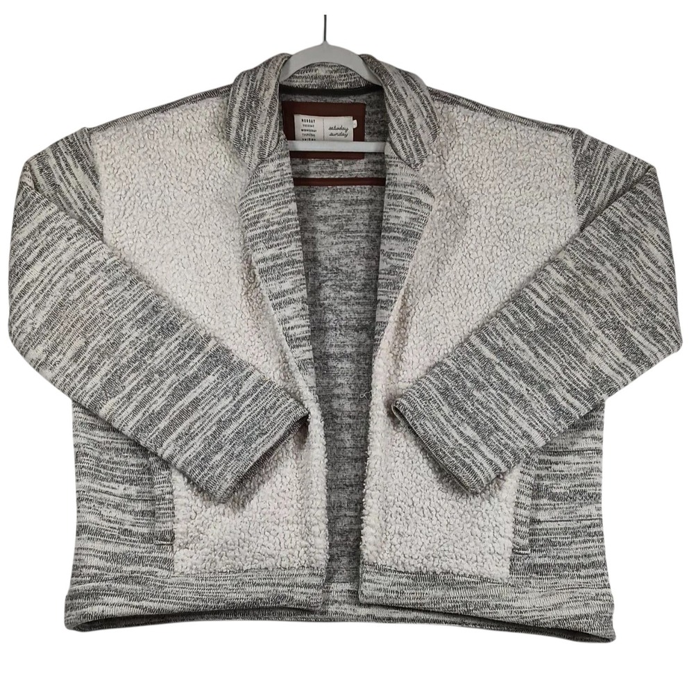 Anthropologie Saturday/Sunday Women's Sweater Small Grey Knit Lounge Top